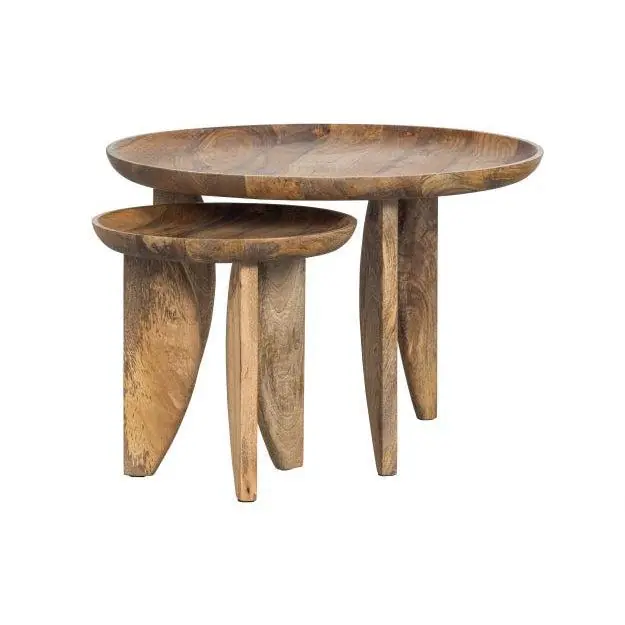 vtwonen High Heels bijzettafels mango hout naturel