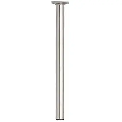 Duraline meubelpoot rond staal 3x40cm nikkel 4pp