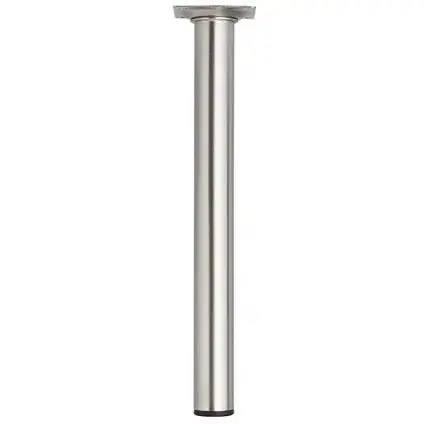 Duraline meubelpoot rond staal 3x30cm nikkel 4pp