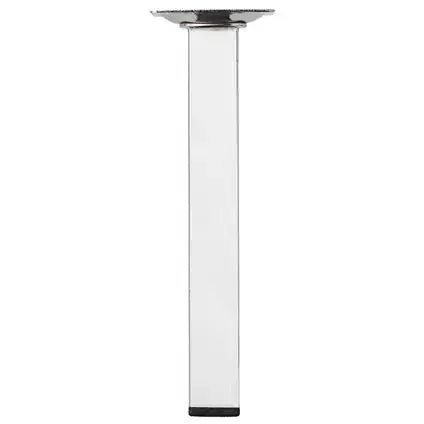 Duraline meubelpoot vierkant staal 2,5x2,5x20cm chroom 4pp