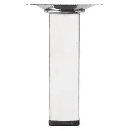 Duraline meubelpoot vierkant staal 2,5x2,5x10cm chroom 4pp