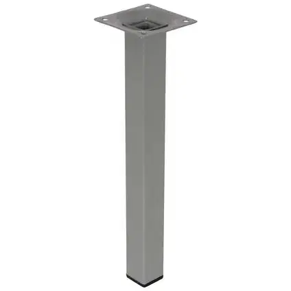 Duraline meubelpoot vierkant staal 2,5x2,5x25cm grijs 4pp