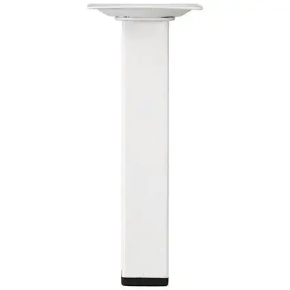 Duraline meubelpoot vierkant staal 2,5x2,5x15cm wit 4pp