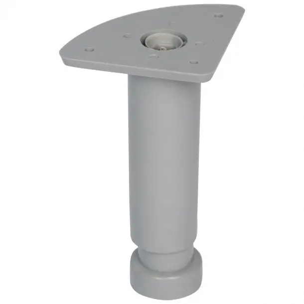 Duraline meubelpoot verstelbaar pvc 3,5x12-18cm grijs 5pp