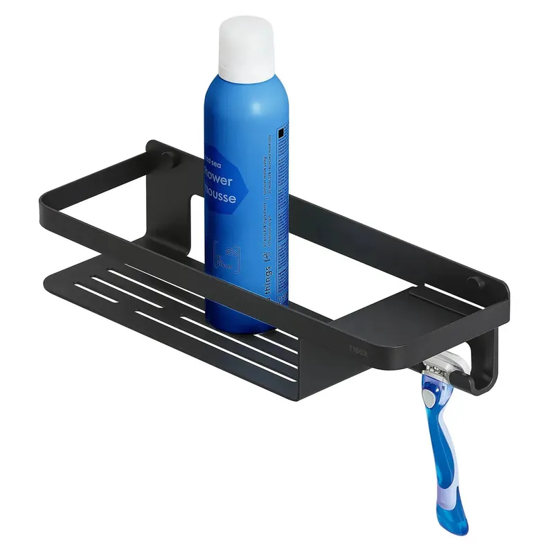 Tiger Caddy douchemand met handdoekhaak 32cm zwart