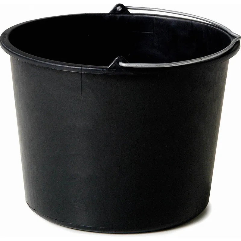 Gripline bouwemmer zwart 20l