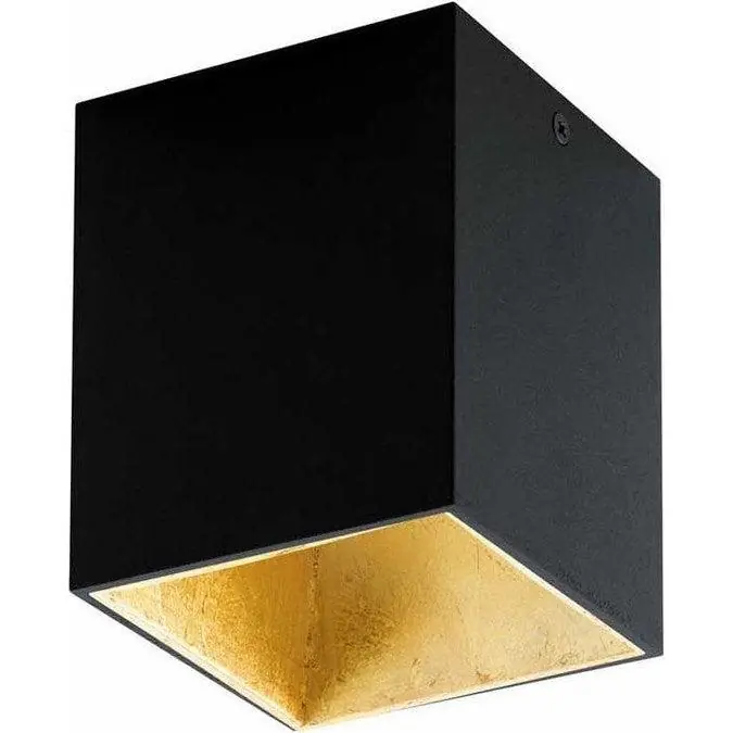 Eglo Polasso Pro plafondlamp vierkant zwart/goud