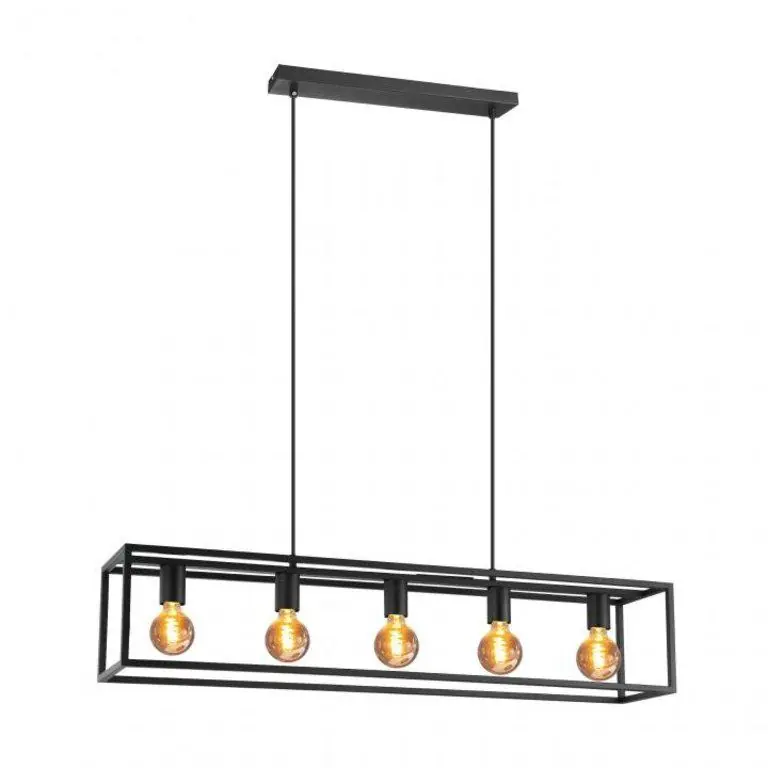 Eglo hanglamp Blackcrown 5xE27 zwart