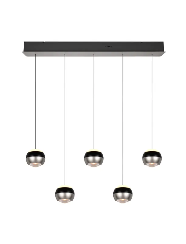 Trio Select hanglamp Orbit 5-lichts nikkel mat