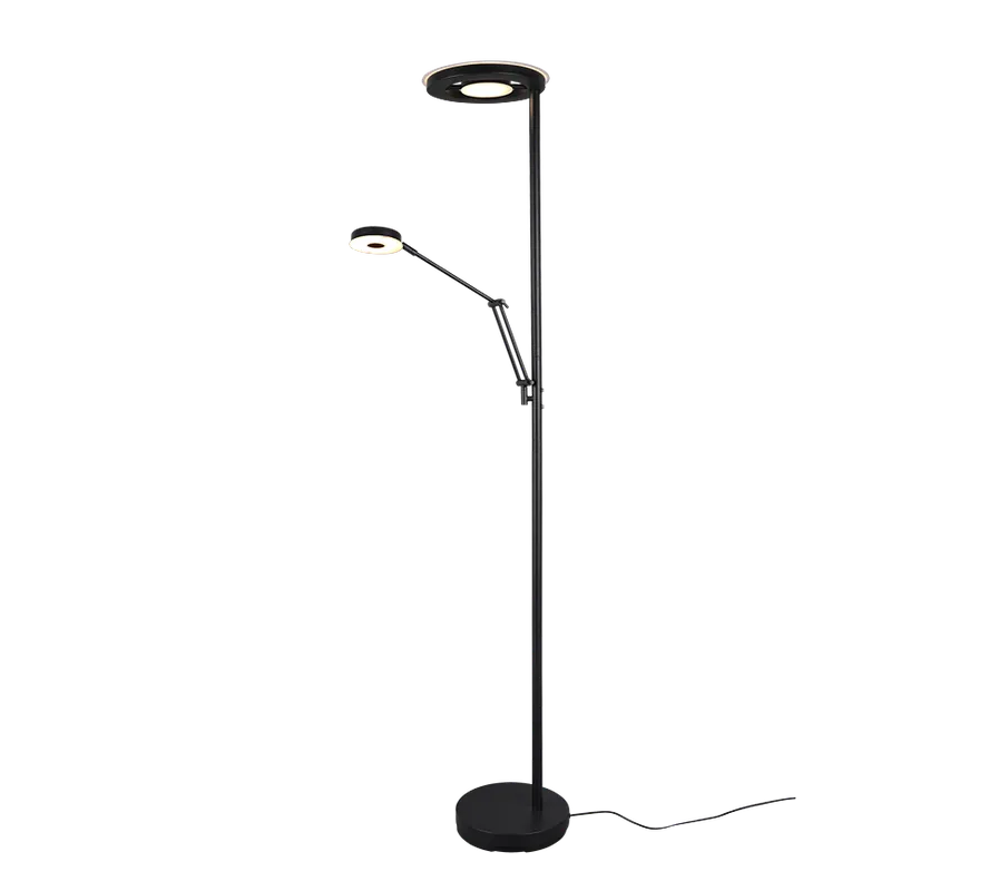 Trio vloerlamp Barrie mat zwart