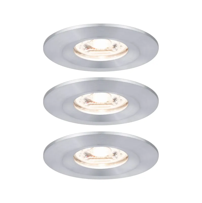 Paulmann Inblp Nova mini Coin rond stijf IP44 LED 3x4W 310lm alu gedraaid/alu