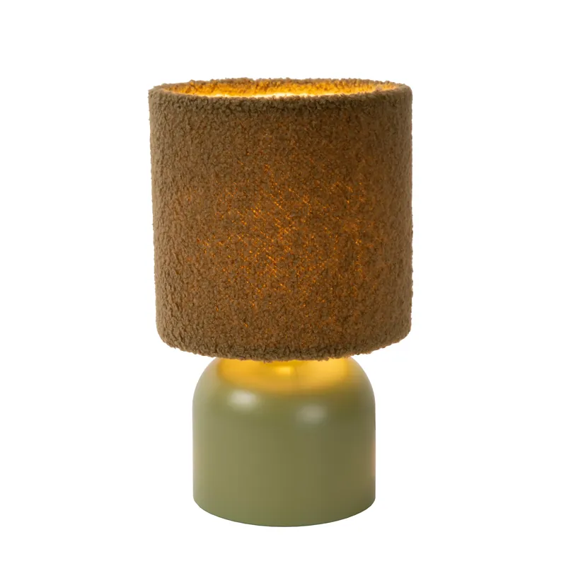 Lucide WOOLLY - Tafellamp - Ø 16 cm - 1xE14 - Groen
