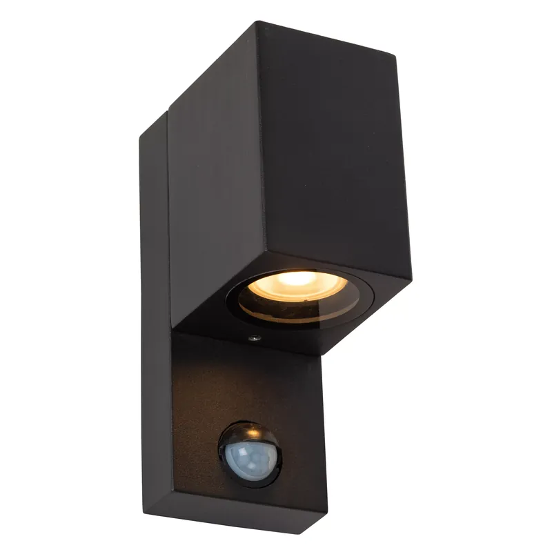Lucide ZARO IR - Wandspot Buiten - 1xGU10 - IP65 - Zwart