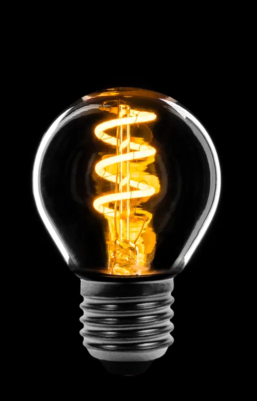 ETH Led Spiraal Kogel G45 E27 4W dimtone van 2700k naar 2200k Helder