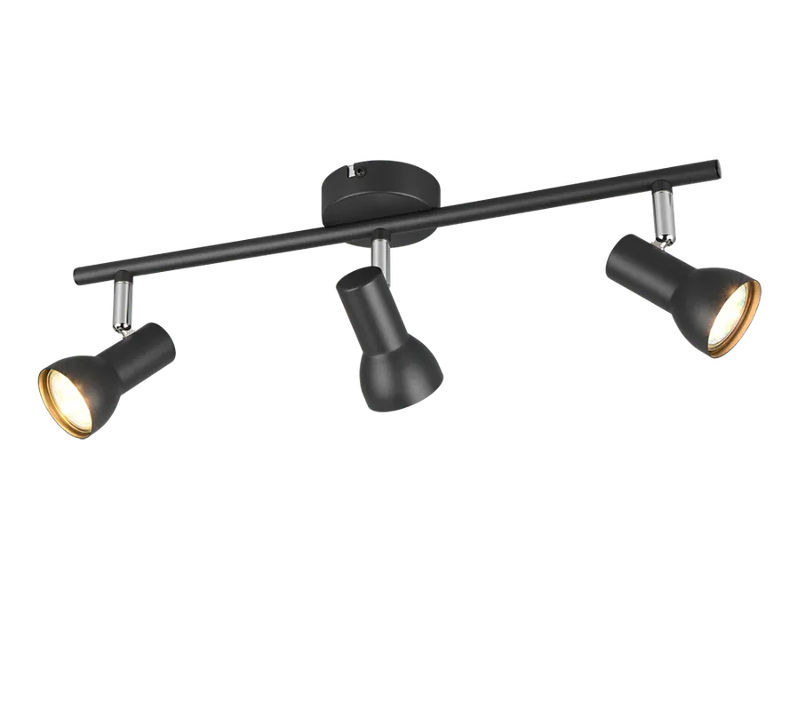 Trio Reality, Spot, Cantar 3xGU10, max.5,0 W Armatuur: Metaal, mat zwart