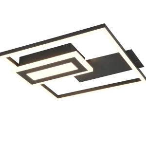Trio Reality, Plafonniere, Spiro incl. 1 x LED,SMD,22,0 Watt,3000K,2500 Lm. Armatuur: Metaal, mat zwart
