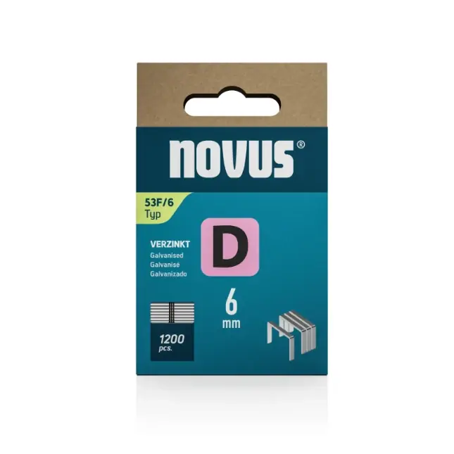 Novus vlakdraad nieten D 53F/6mm (1200 stuks)