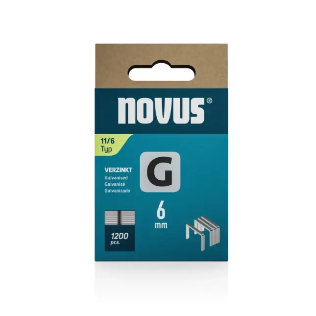 Novus vlakdraad nieten G 11/6mm (1200 stuks)