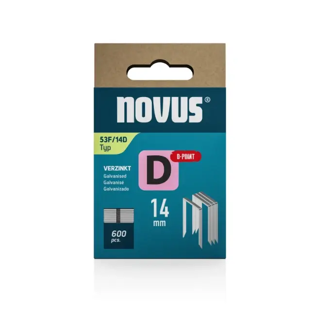 Novus vlakdraad nieten D 53F/14D mm (600 stuks)