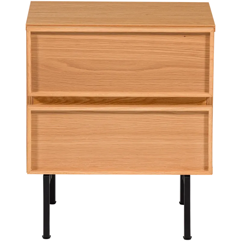 WOOOD Tours ladekast/nachtkastje 2 lades melamine/MDF naturel