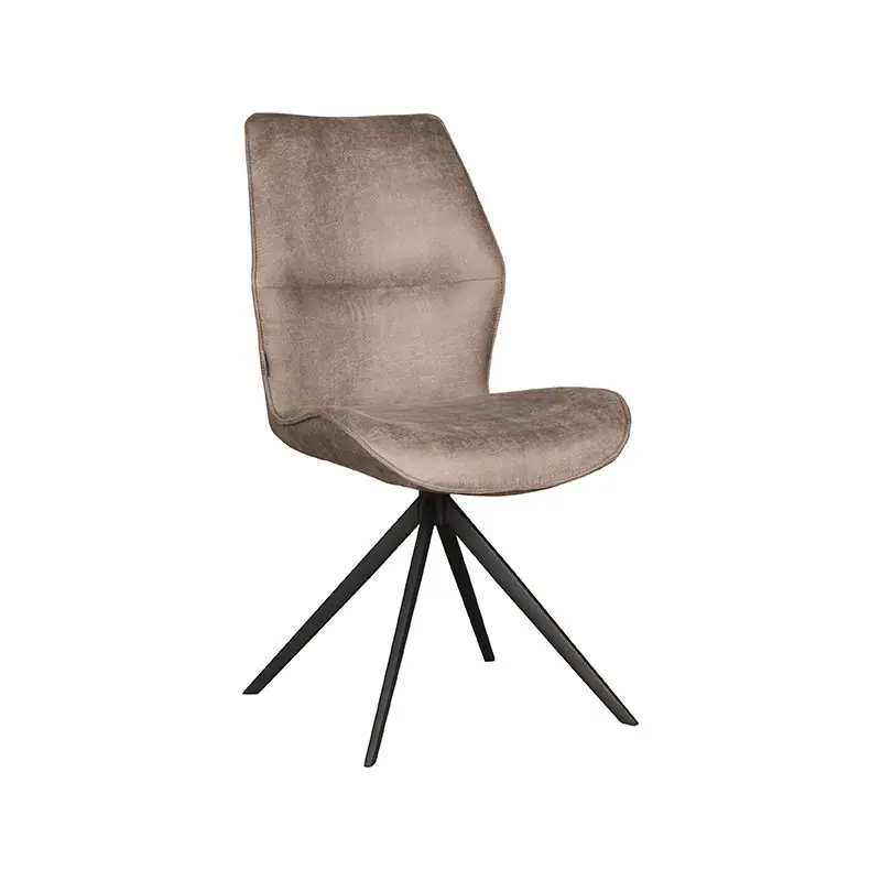 LABEL51 Eetkamerstoel Comfy taupe micro suede