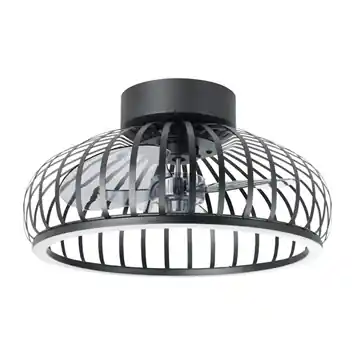 Eglo plafondventilator Mogano met LED verlichting Ø42,8x22,5cm zwart