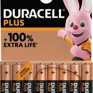 Duracell Plus Alkaline 100% AAA (8 stuks) (LR03)