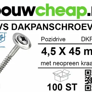 RVS Dakpanschroeven PZ 45mm