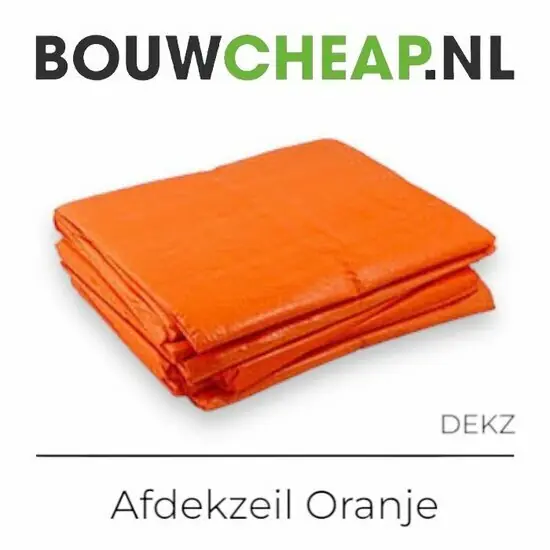 Dekzeil Oranje 6  x 8 mtr - 75 gr/m²