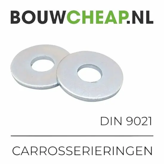 Carrosserieringen Verzinkt M6 DIN 9021 - 100 stuks