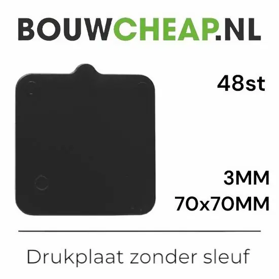Drukplaat zonder sleuf 3mm (48 st.)