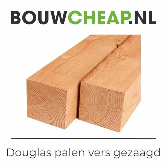 Douglas palen vers gezaagd ruw 15 x 15cm