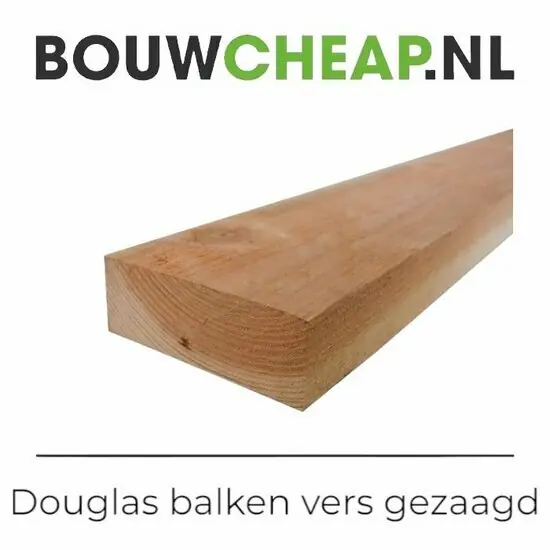 Douglas balken vers gezaagd ruw 50 x 150mm