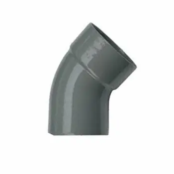 Pvc bocht 32 mm 45° een keer lijmmof