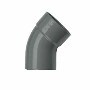 Pvc bocht 40mm 45° een keer lijmmof