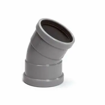 PVC bocht 110mm 30° manchet 2 keer mof