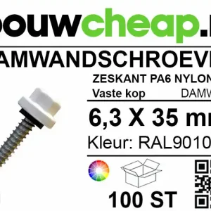 Damwandschroef 6.3x35mm RAL?