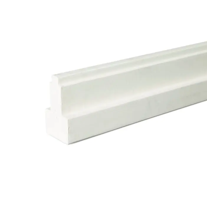 Hardhout profiel B wit gegrond 590cm FSC