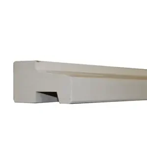 Hardhout profiel C wit gegrond 590cm FSC