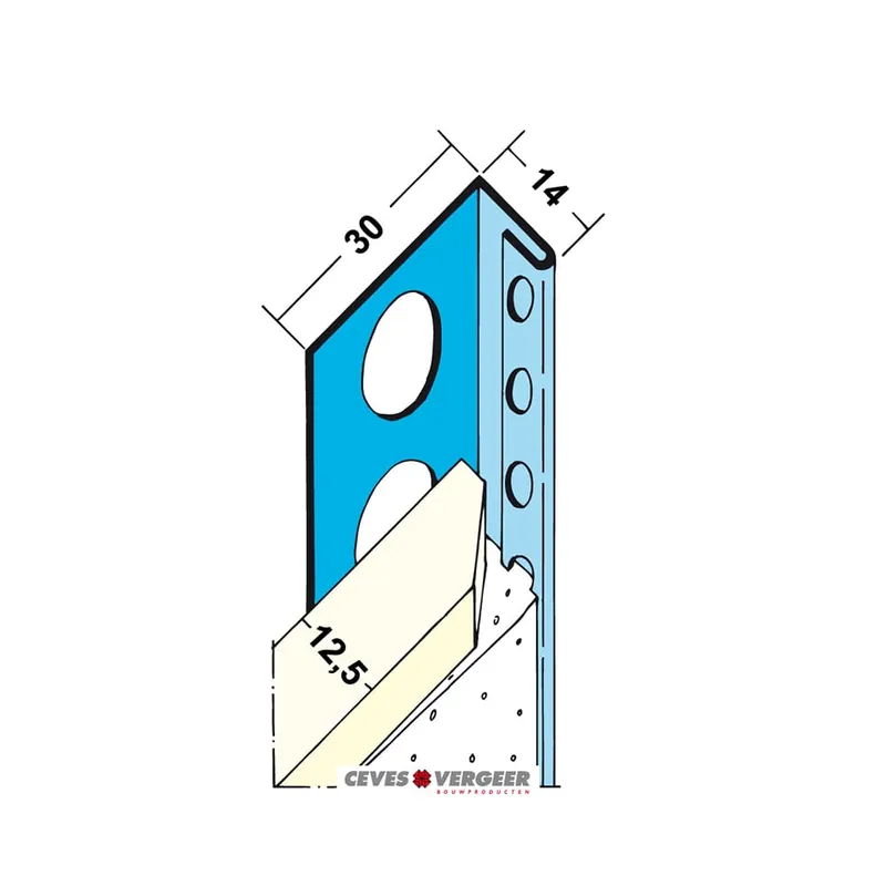 ProtektorProfiel stucstop 1131 verzinkt 14mm