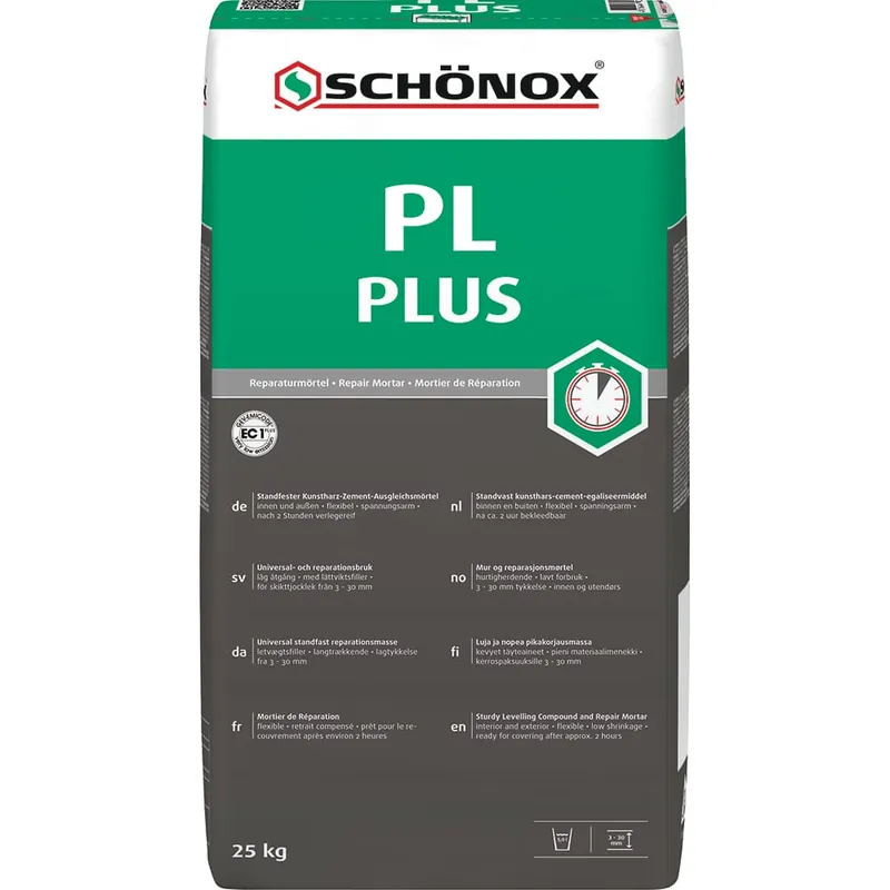 SchonoxSchonox PL Plus reparatiemortel 25kg