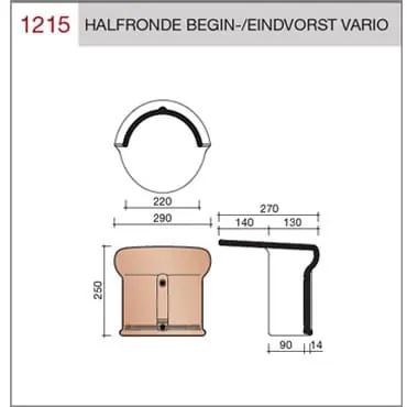 KoramicKoramic begin/eindvorst vario halfrond