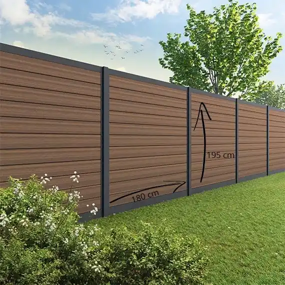 Tuinscherm Velufence alupaal ipé brown