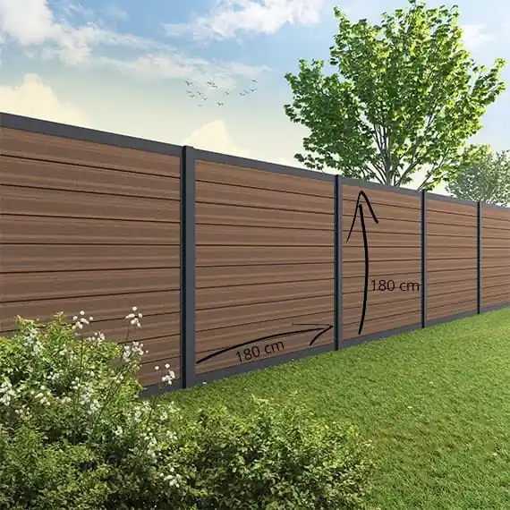 Tuinscherm Velufence alupaal ipé brown