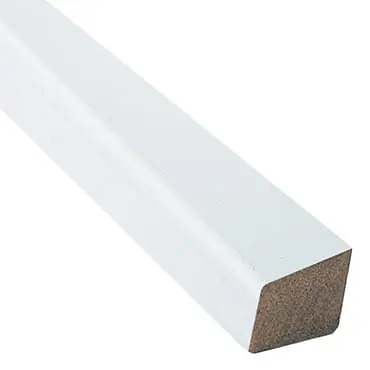 Meranti glaslat schuin wit 17x18mm FSC