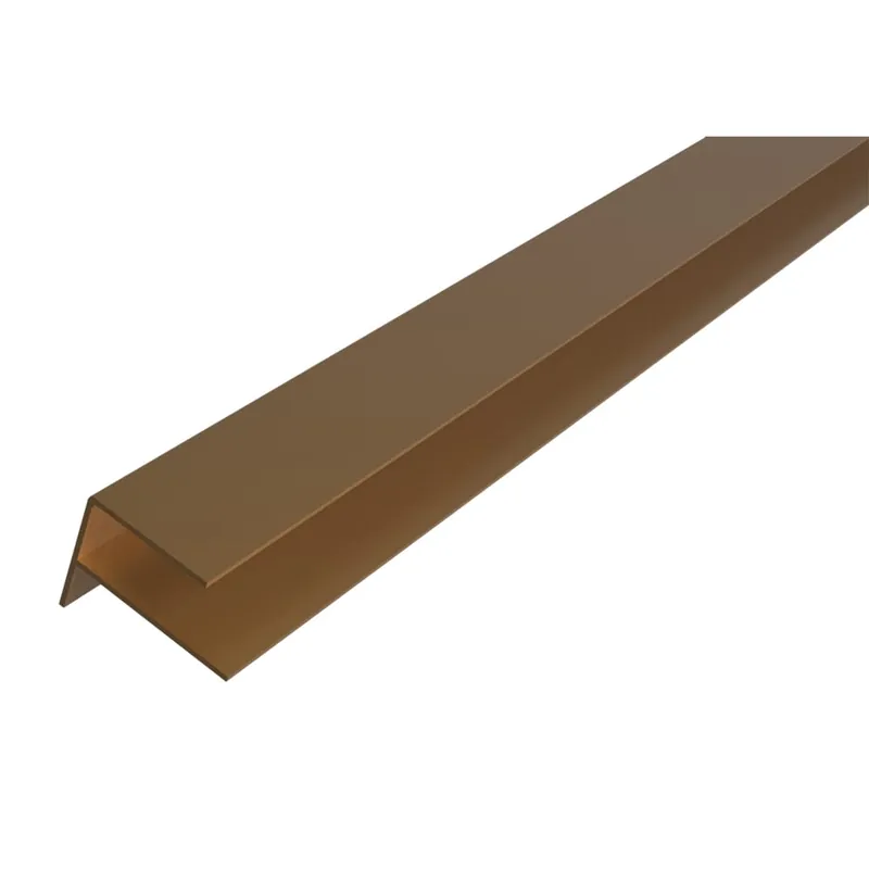 Aluminium F-profiel WEO35-60 teak