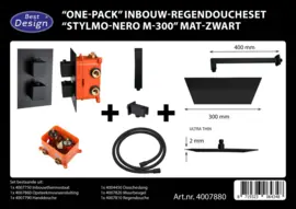 Best Design Stylmo M300 Mat Zwart One-Pack Inbouw Doucheset 4007880