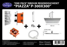 Best Design Piazza P300x300 One-Pack Inbouw Regendoucheset 4006850