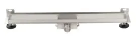 Titan 90SWF RVS Drain / Douchegoot 90 cm + Muurflens (BODY) Zij-uitlaat