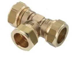 Bonfix T-stuk 22x22x22mm Knel Messing 82502
